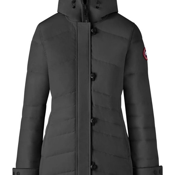 NEW:Canada Goose Lorette Hooded Down Parka W/Genuine Coyote Fur Trim, Black, XXS - Picture 9 of 10